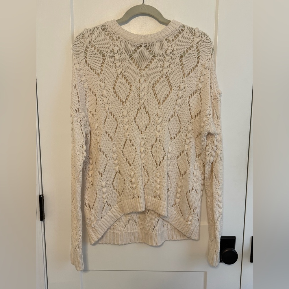 LOFT Knit Sweater Cream Size Small